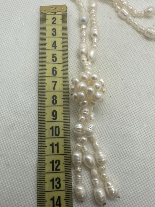 Бусы натуральный жемчуг намисто перли річкові