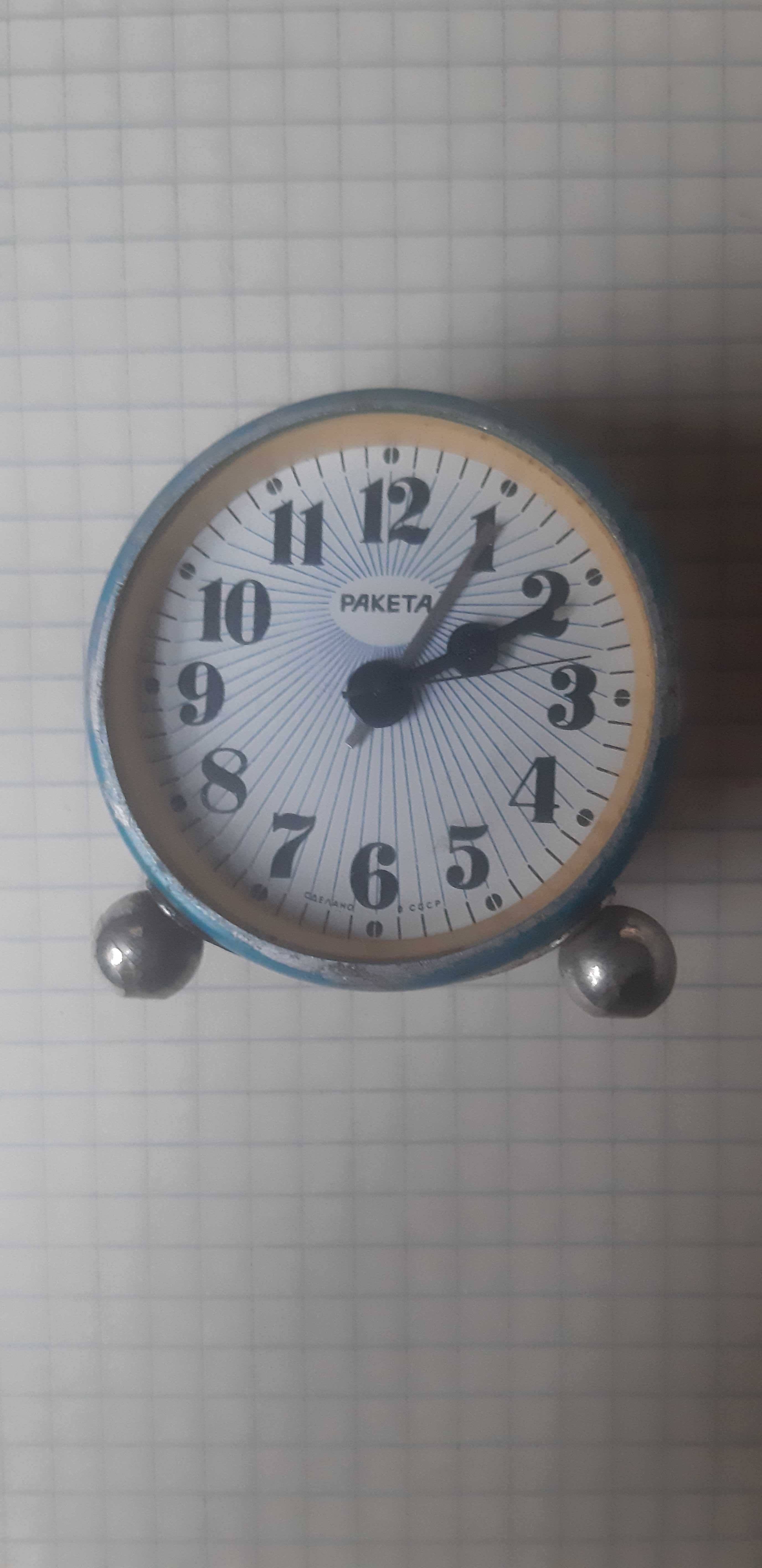 Часы будильник минибудильник Ракета СССР на ходу