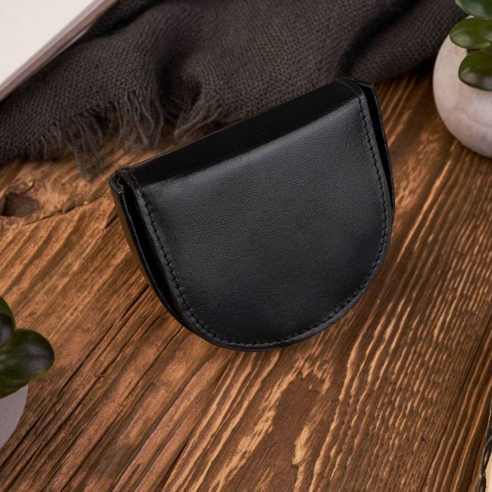 Skórzany portfel bilonówka podkówka na zatrzask Paolo Peruzzi T-50-BL