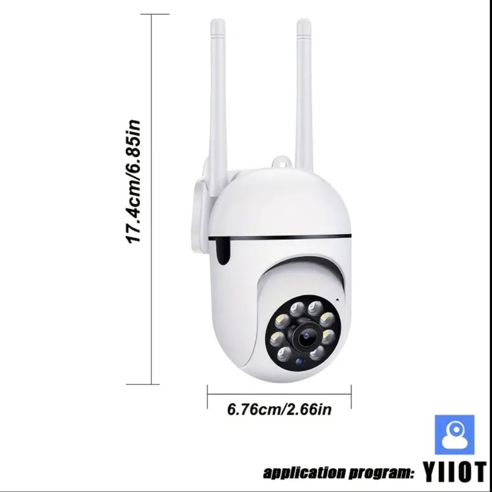 3xKamera biezpieczenstwa Zewnętrzna/Wewnętrzna IP Wifi FullHD Obrotowa