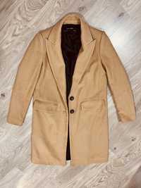Весеннее пальто мех шерсть стильное кардиган пуфер зефирка оригинал