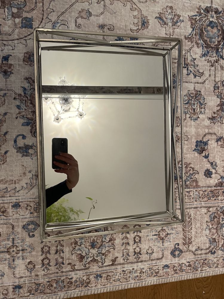 Szklana taca 30x40 cm lustro