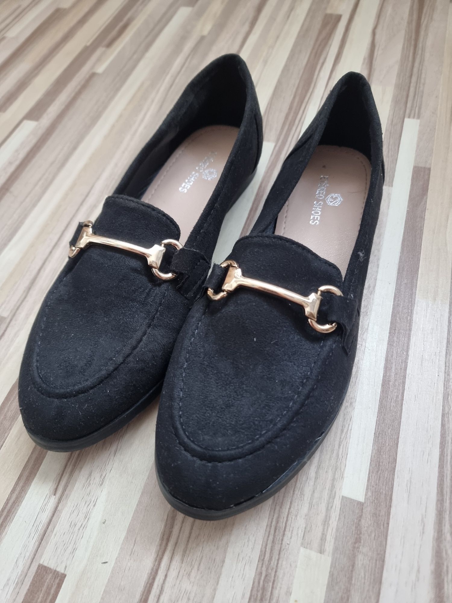 Mokasyny czarne 38 NOWE