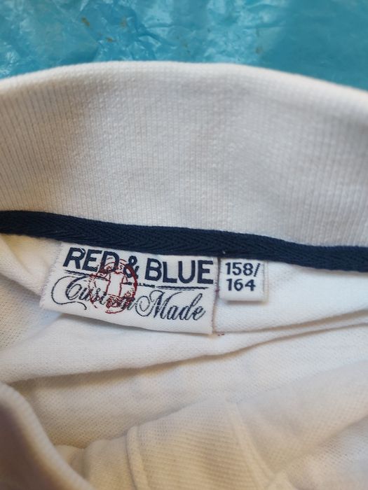 Koszulka polo biała chłopięca wiek 12/14 lat firma Red Blue