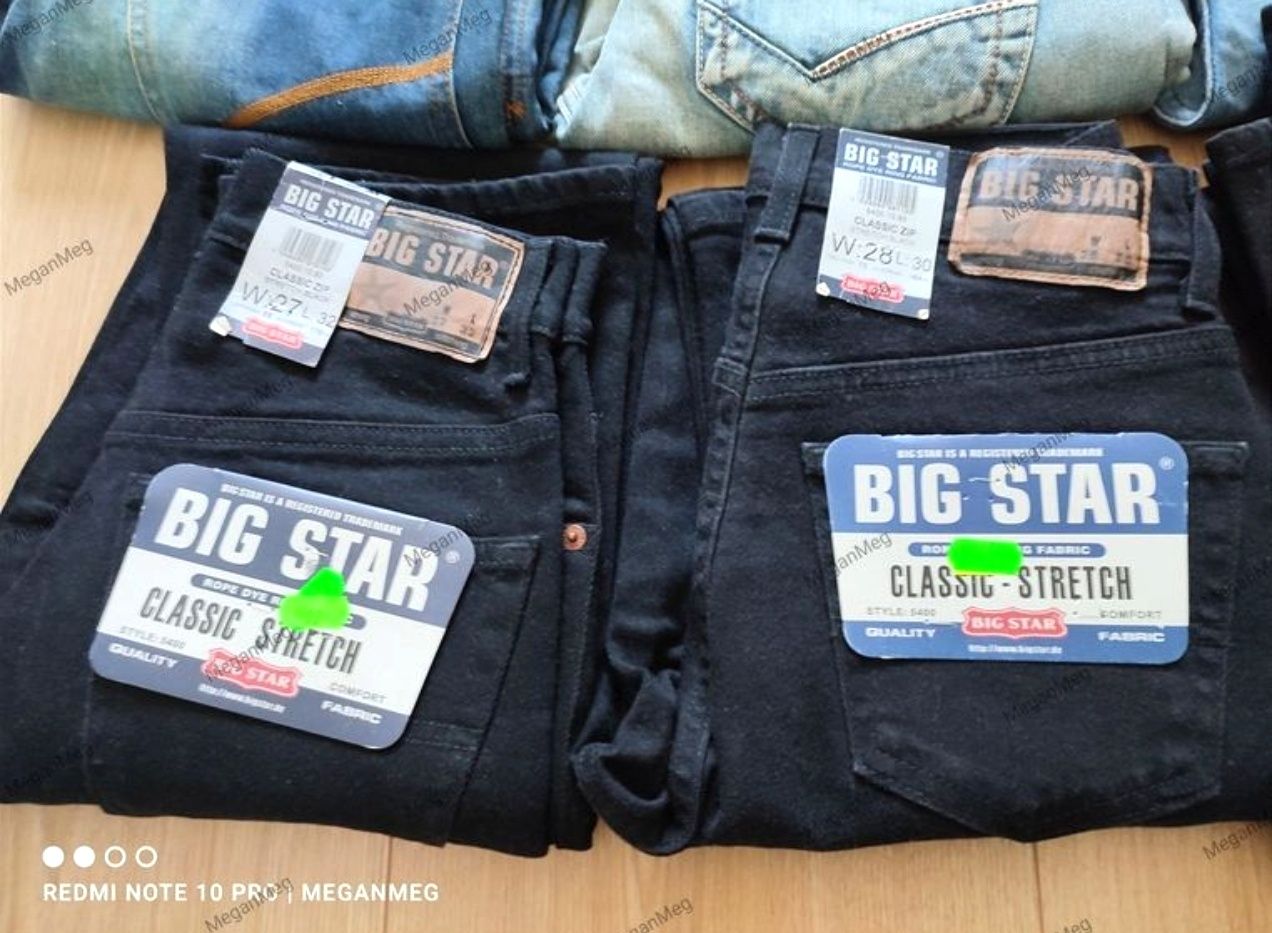 Big Star zestaw markowych spodni + jeansy London unisex
