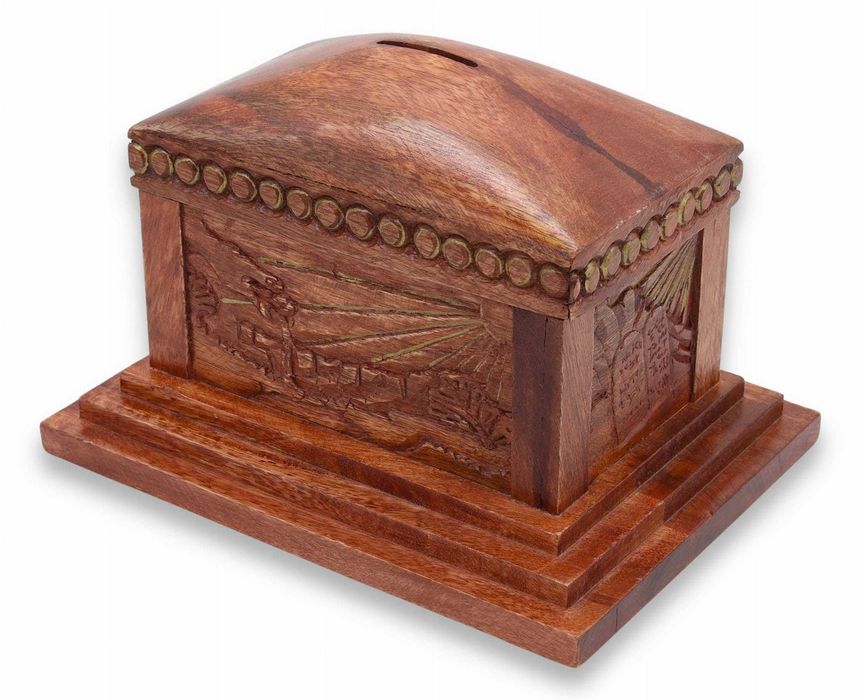 Skarbonka drewno Indie duża