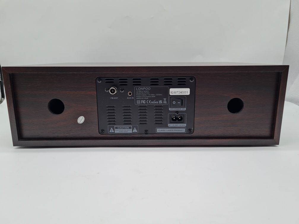 LONPOO LP-816 Kompaktowy zestaw stereo HiFi CD BT FM USB AUX 40W radio
