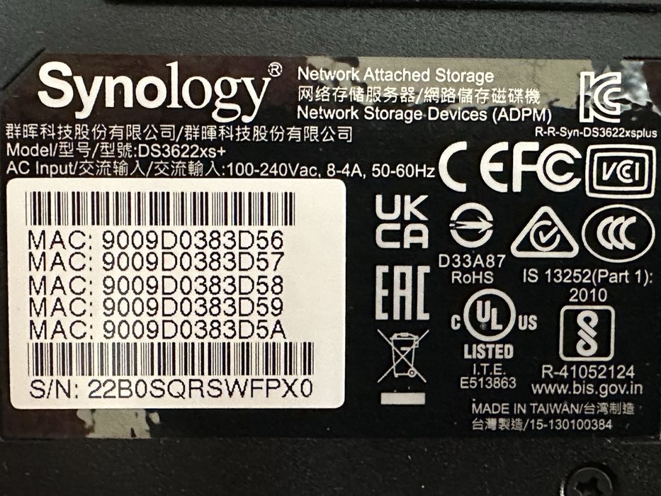 Servidor NAS Synology Modelo DS3622xs+