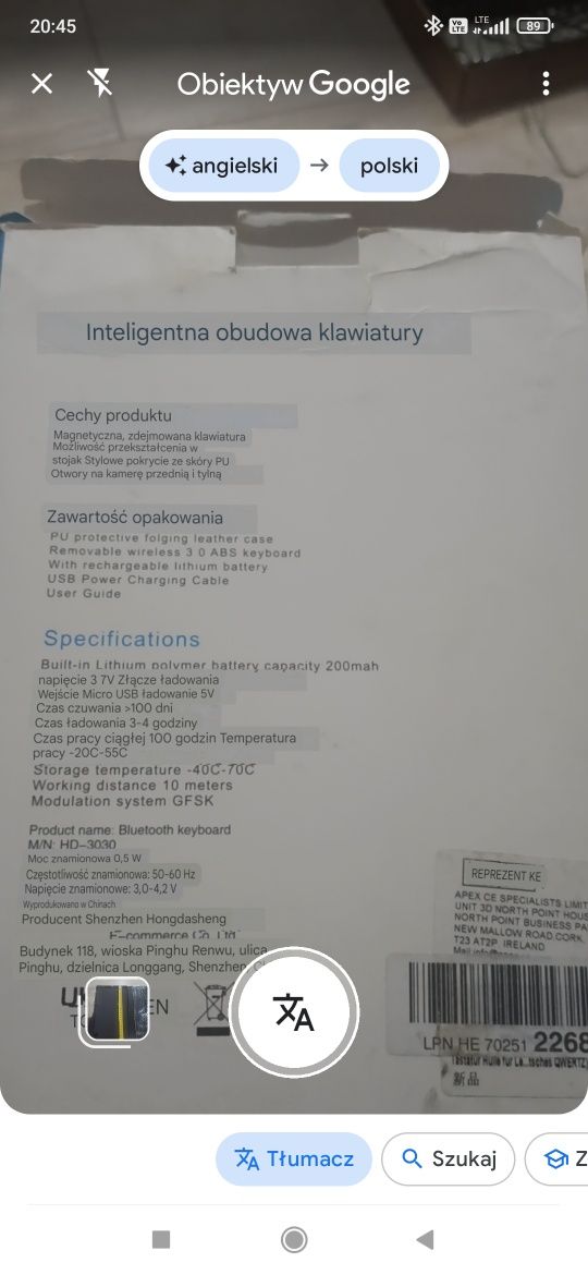 Smart keyboard /Etui z klawiaturą