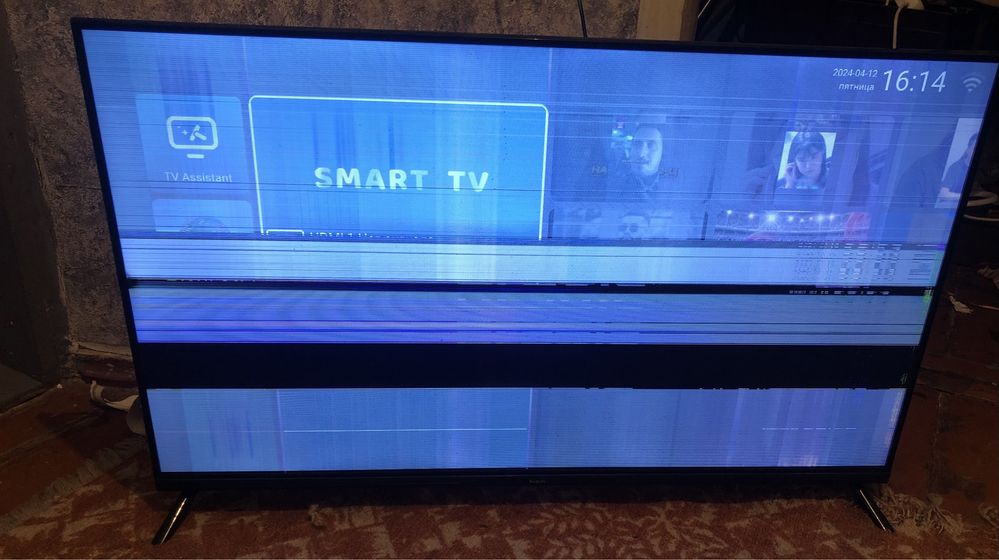 Bravis h7000 smart tv на запчасти или ремонт (экран замена)