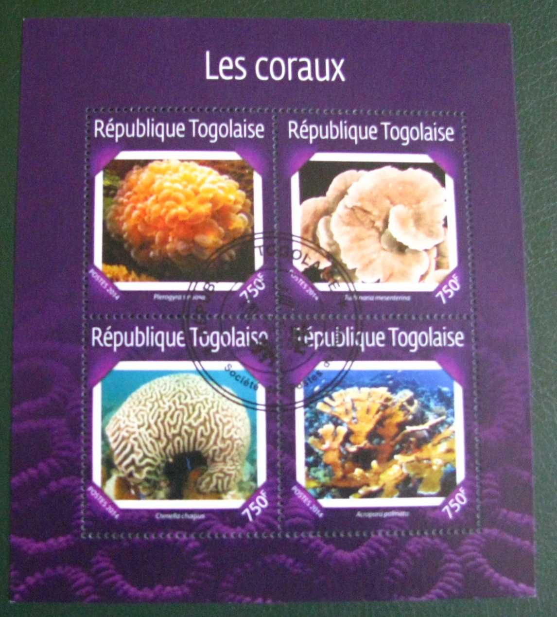 Znaczki Togo - Koralowce, blok