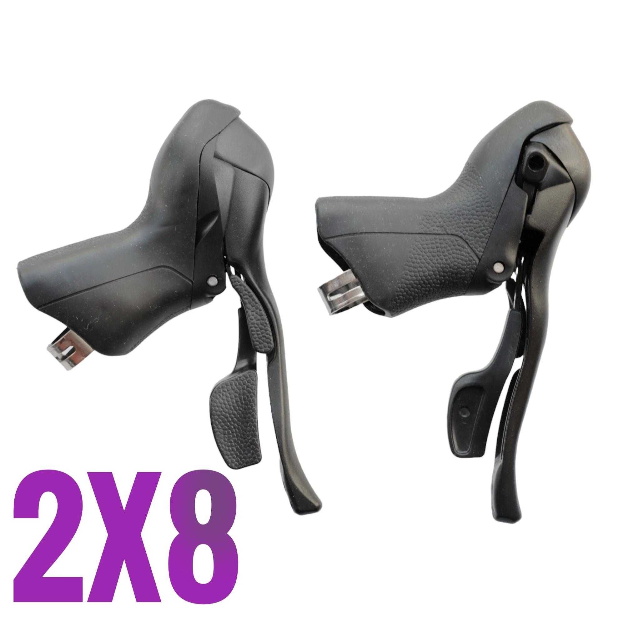 Nowe! MICRONEW 2x8 klamkomanetki manetki klamki szosowe microshift