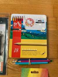 Material escolar - lápis Caran D'Ache e outros