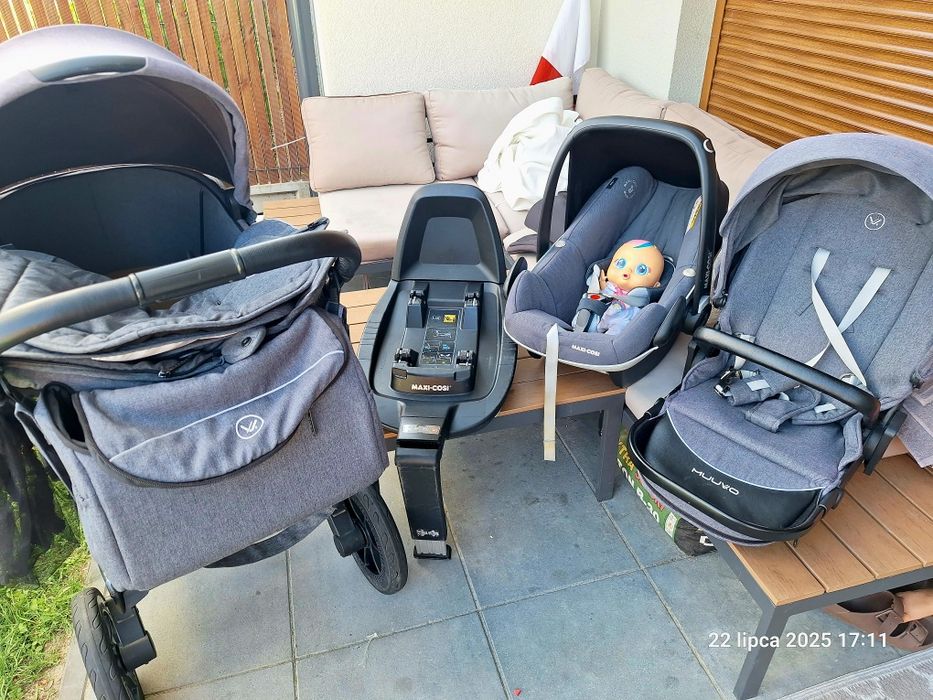 Wózek Muuvo quick 2.0 i nosidełko Maxi Cosi isofix