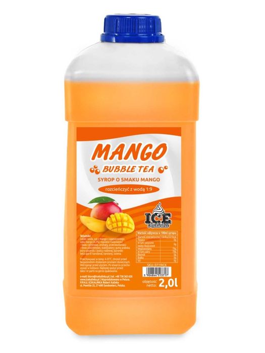 Syrop do Bubble Tea o smaku MANGO – 2l (2,7kg) 1:9