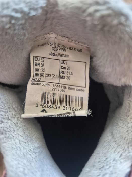 Buty zimowe Quechua rozmiar 32