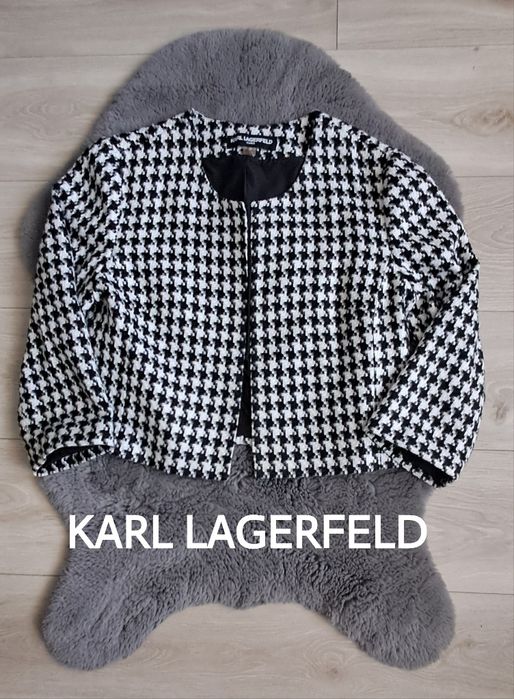 Krótka marynarka w pepitkę Karl Lagerfeld L