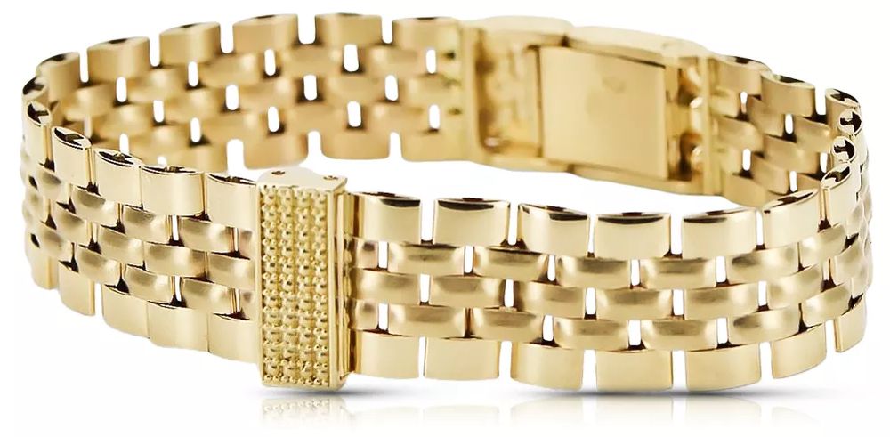 Złota bransoleta damska męska 14k styl zegarkowy coth003y&lbw008y Wr