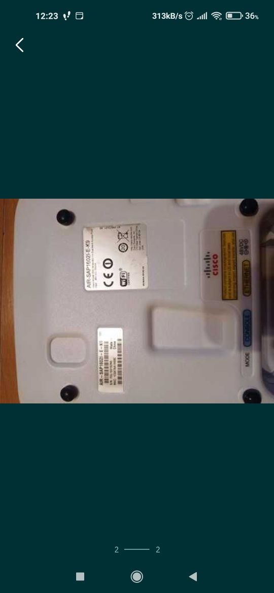 Access Point CISCO AIR-SAP1602I-E-K9