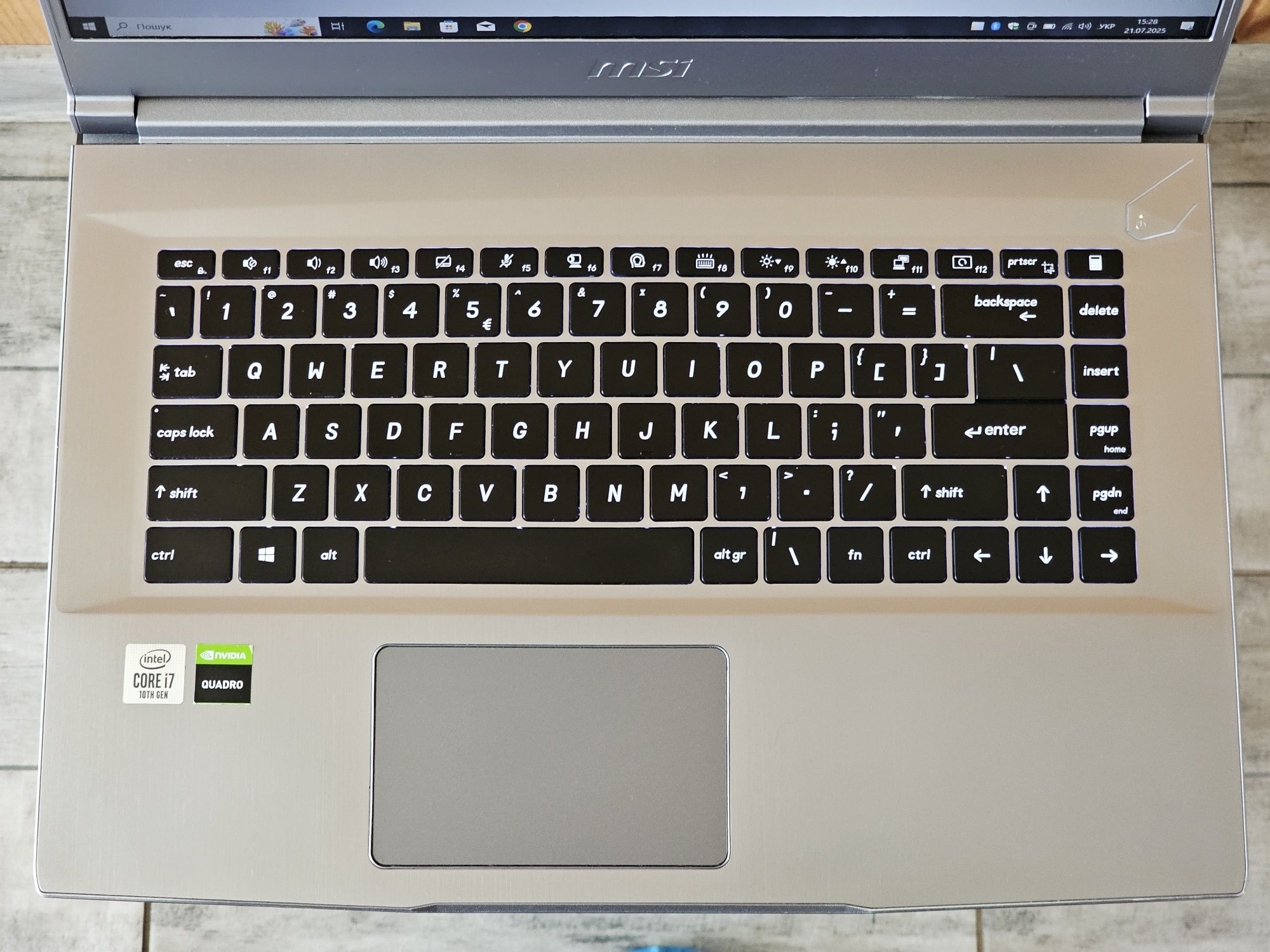 MSI 15.6"/i7 10750H/GTX 1650/RAM 16GB/SSD 512GB