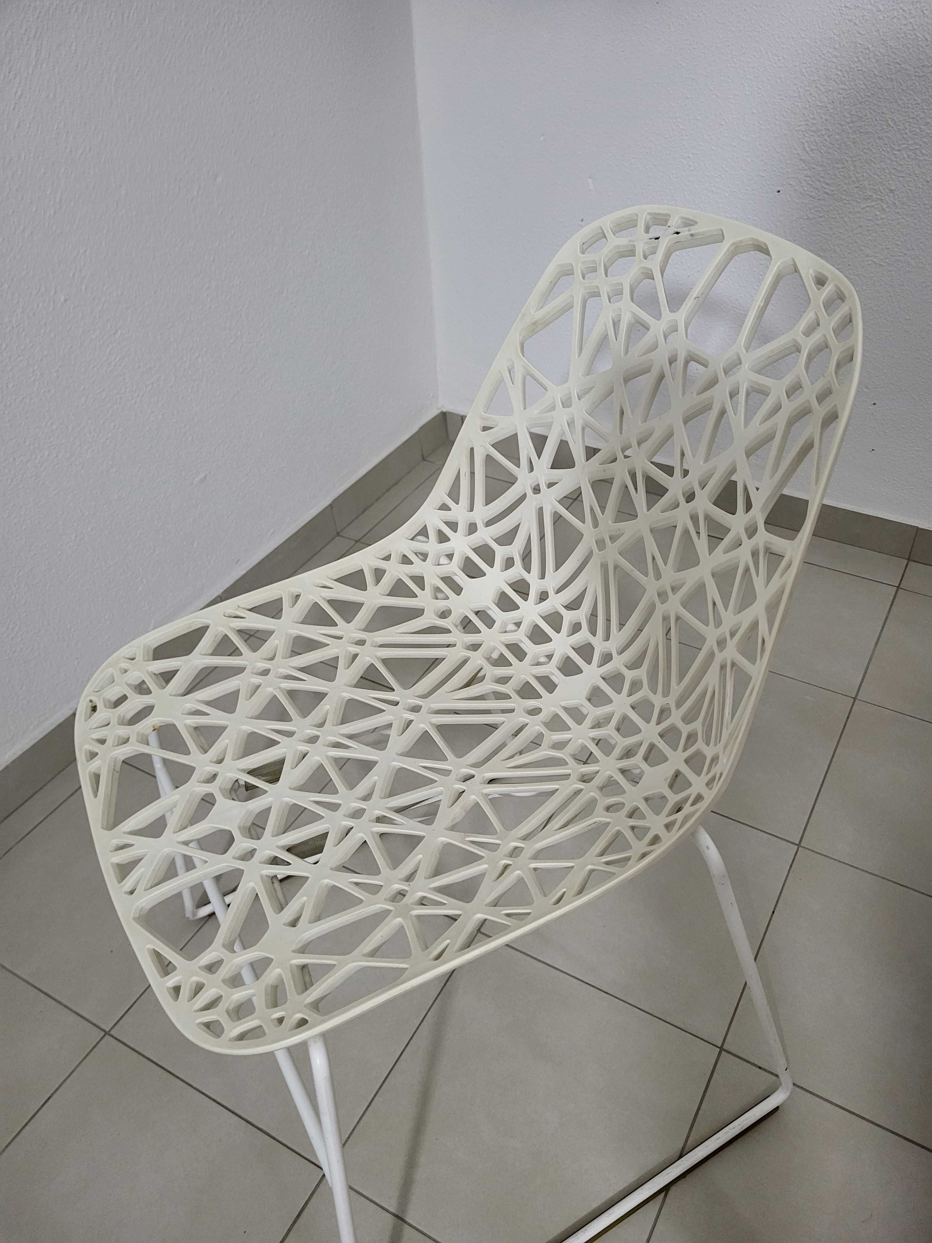 Conjunto de 6 Cadeiras Design – Estrutura Branca