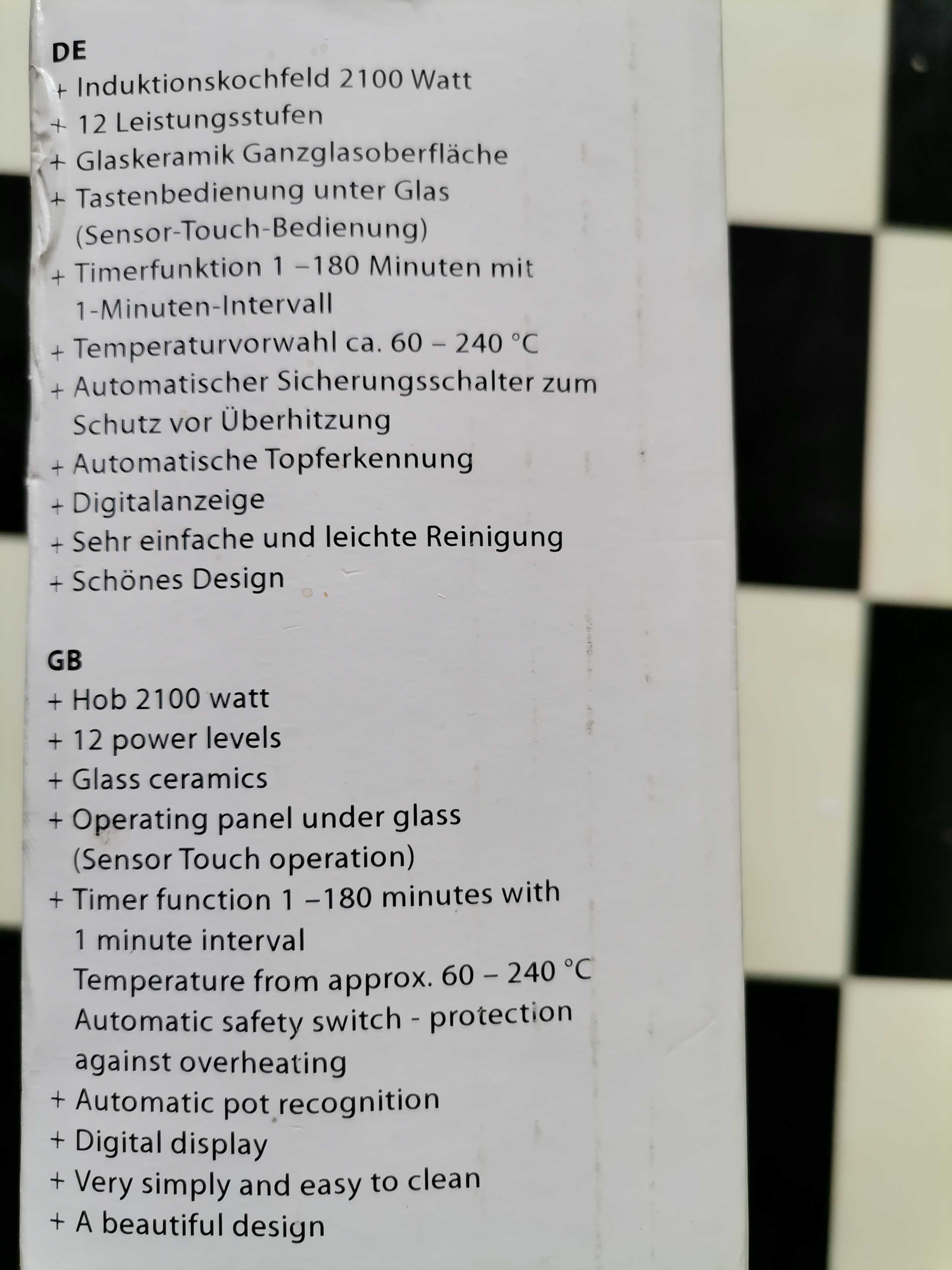 kuchenka indukcyjna caso w 2100 nowa