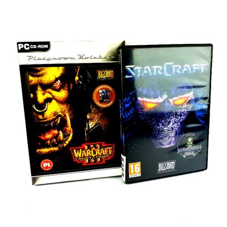 WARCRAFT III + dodatek The frozen throne Starcraft 1 PC Strategie PL