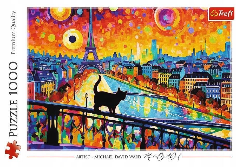 Puzzle 1000 Kot W Paryżu Trefl, Trefl