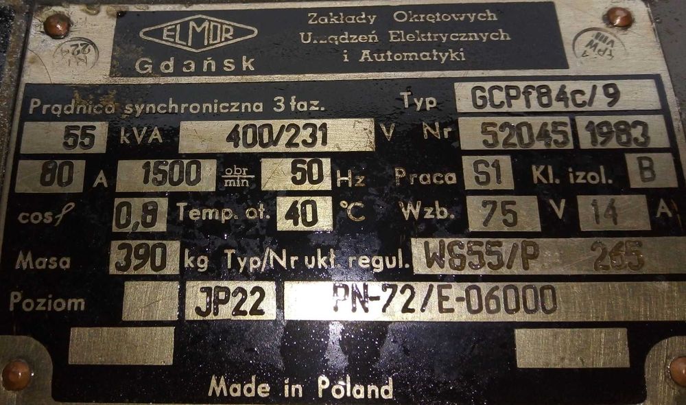 Agregat PAD-36 55kVA