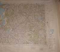 Stara niemiecka mapa topograficzna 1943 r. Stettin Szczecin 1: 300 000