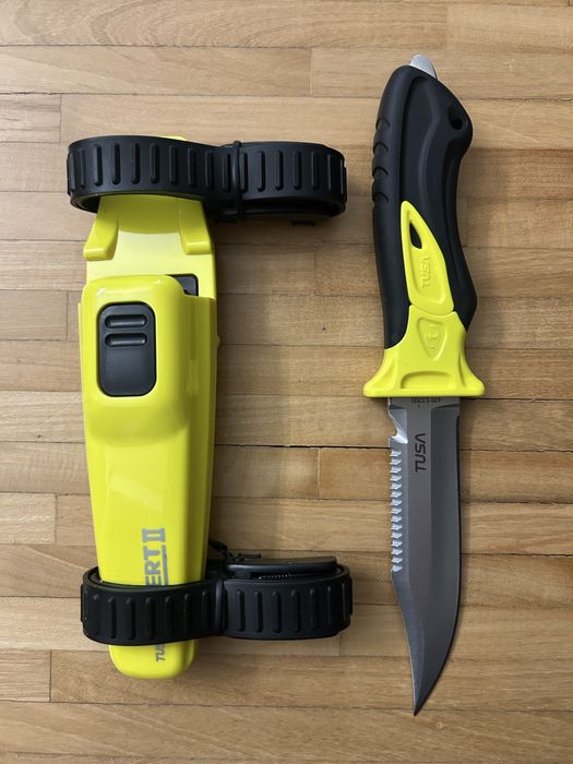 Nóż nurkowy TUSA FK-910 żółty