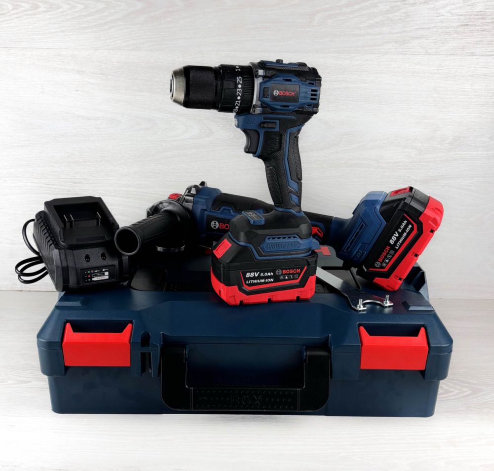 Набор 2 в 1 BOSCH SET2 Болгарка + шуруповерт аккумуляторный | 88V