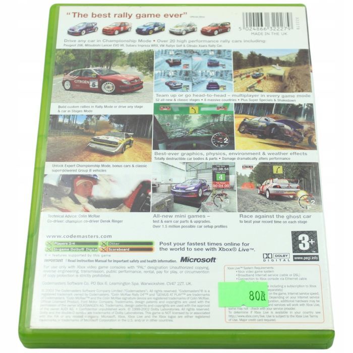 Colin Mcrae Rally 04 Xbox Classic