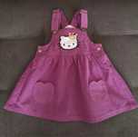 Sukienka na szelkach ogrodniczka bawełniany sztruks Hello Kitty H&M 74
