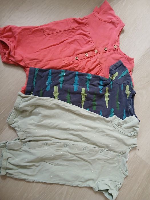 Letnie pajacyki ramper 74 80 krótki rękaw