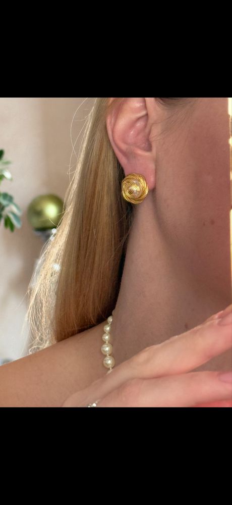 Сережки пусети chanel