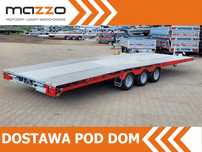TA-NO DOSTAWA! Laweta Scorpio 600x210cm Przyczepa trzyosiowa z podłogą aluminiową! Koła 10” Kąt najazdu 12° Idealna do przewozu busa, samochodu! DMC 3500kg  DOSTAWA! Mazzo 600x210cm Laweta TA-NO Scorpio trzyosiowa z podłogą alu