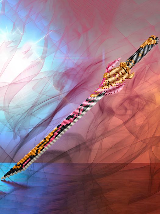 Klocki plastikowe dla chłopca miecz katana do układania na prezent