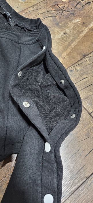 Dres damski dwa kolory zatrzaski bawełna premium szerokie spodnie S