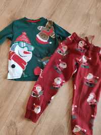 Zestaw świąteczny bluzka spodnie hm 110
