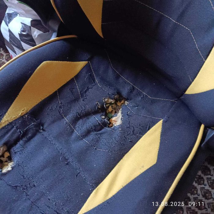 Крісло ігрове Орсон Б/В чорний з жовтим, Київ