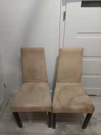 3 krzesła beżowe