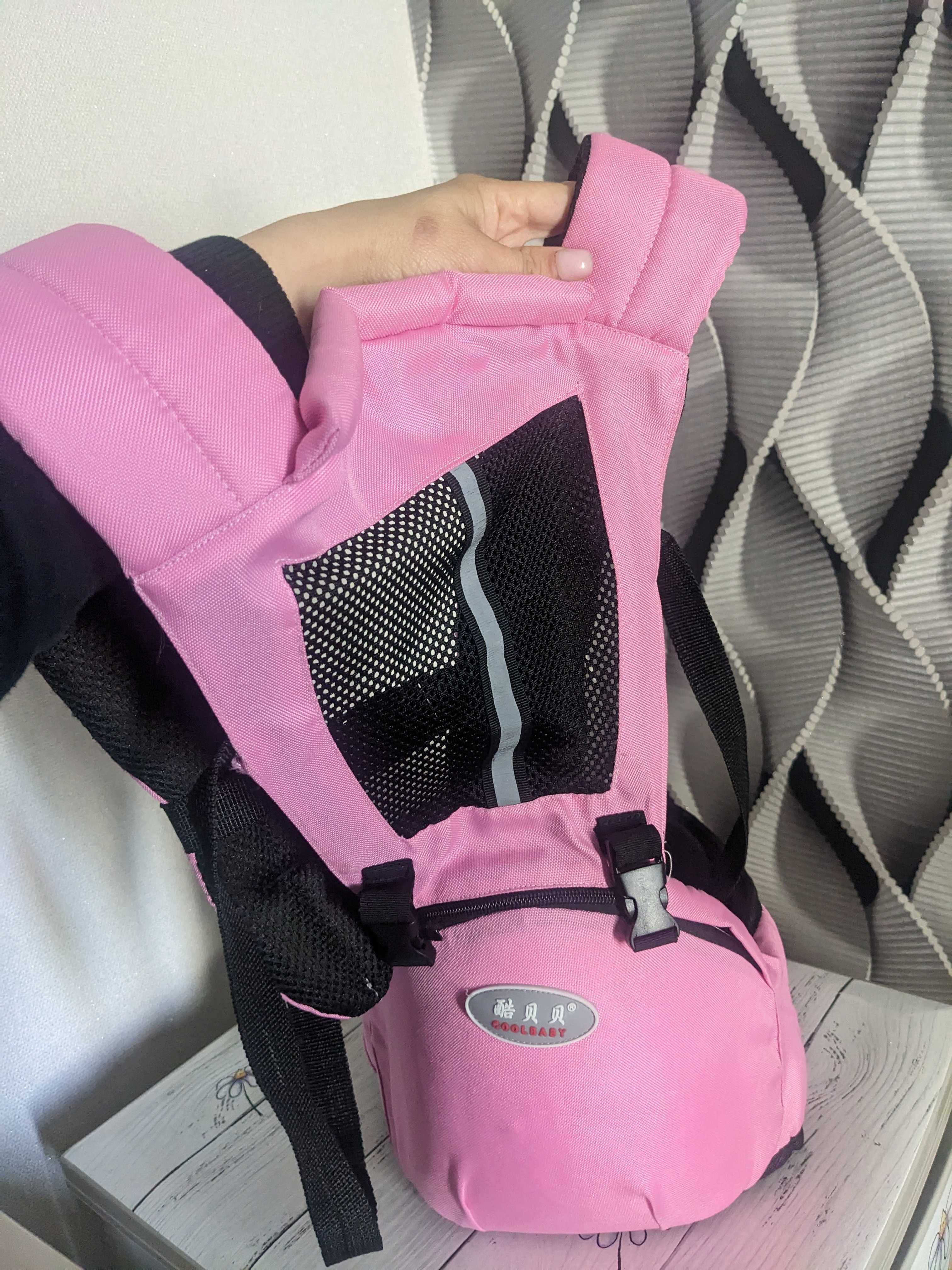 эрго рюкзак кенгуру переноска  слинг для девочки розовый