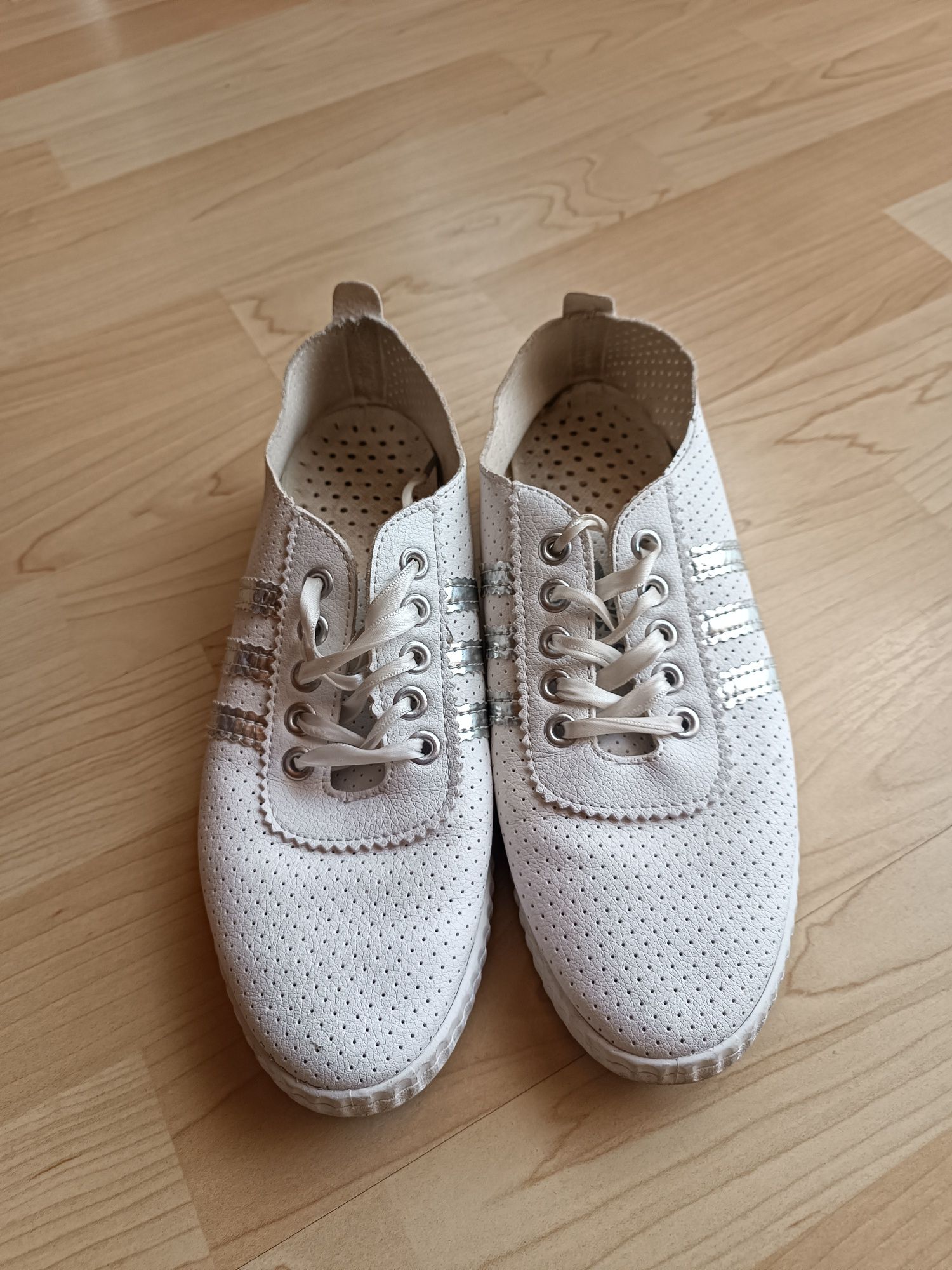 Buty sneakersy trampki białe rozm 38 damskie