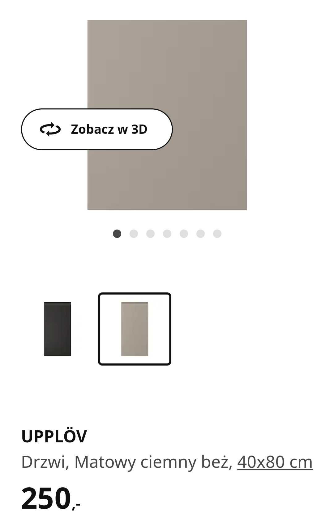 Front 40x80 drzwi Upplov beżowy ikea metod