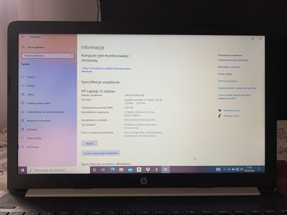 laptop HP idealny dla dzieci i zadan biurowych