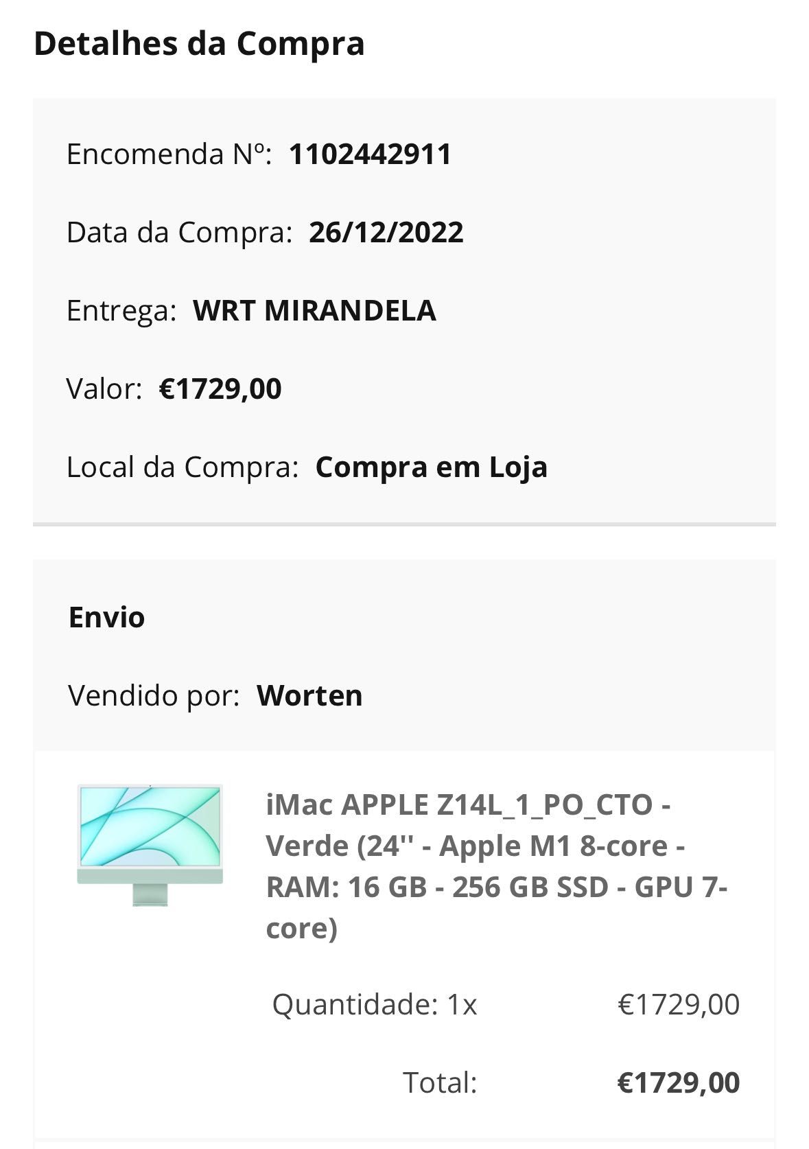 iMac APPLE Z14L 1_PO_CTO - Verde 24"