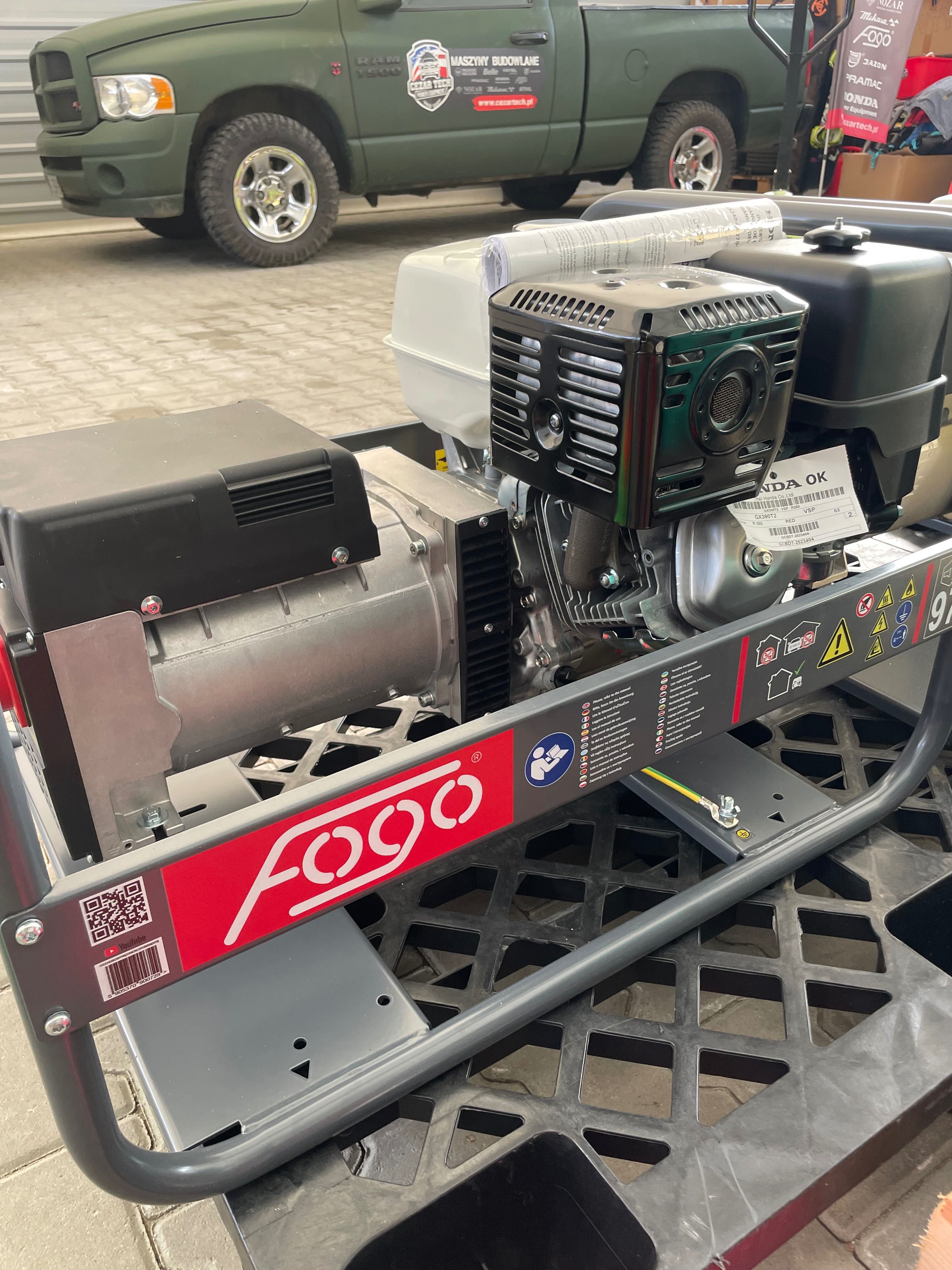 Agregat prądotwórczy Fogo FH 9000 R /AVR stabilizacja Honda GX Nowy FV