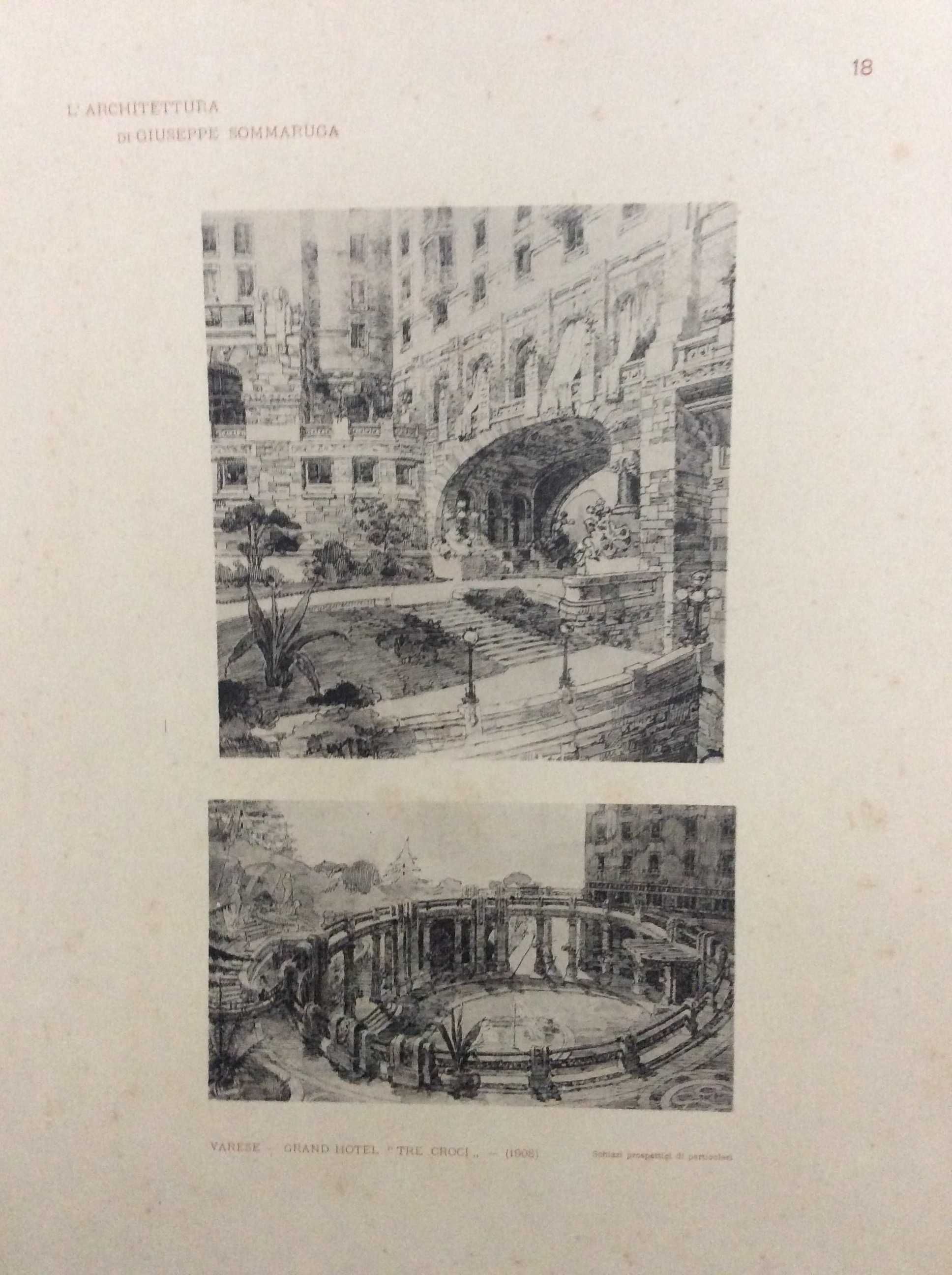 L'architettura di Giuseppe Sommaruga. Raro.