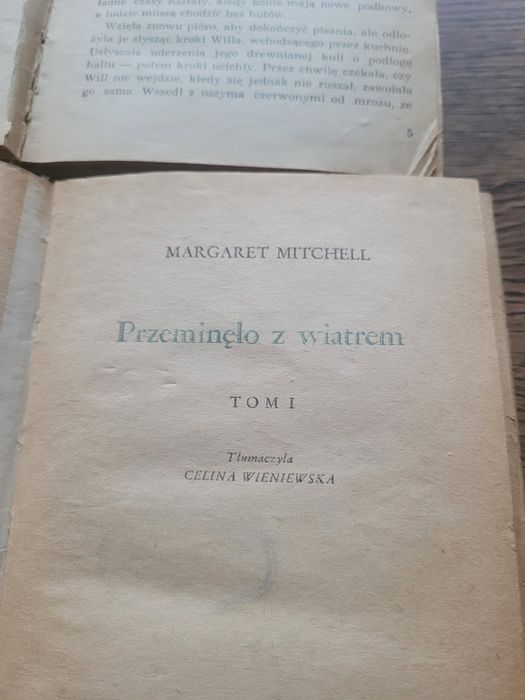 Przeminęło z wiatrem książka 2 tomy rok 1957